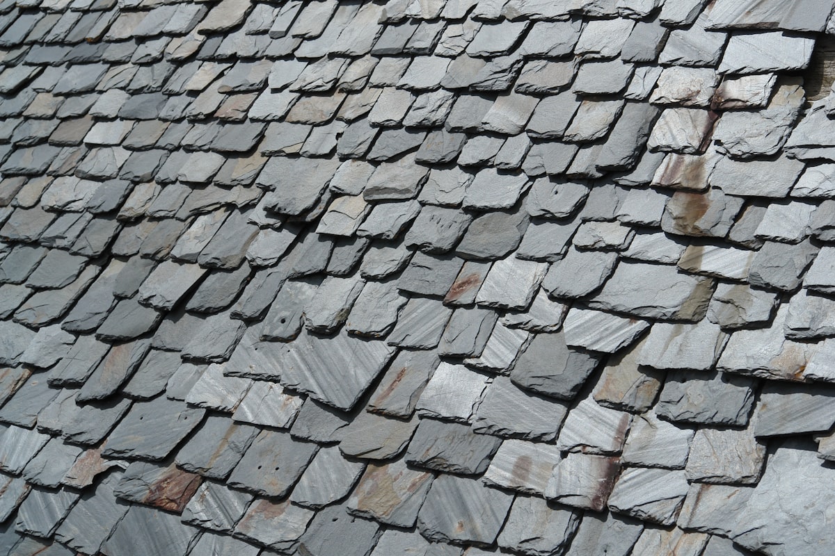 Slate roof tile detail